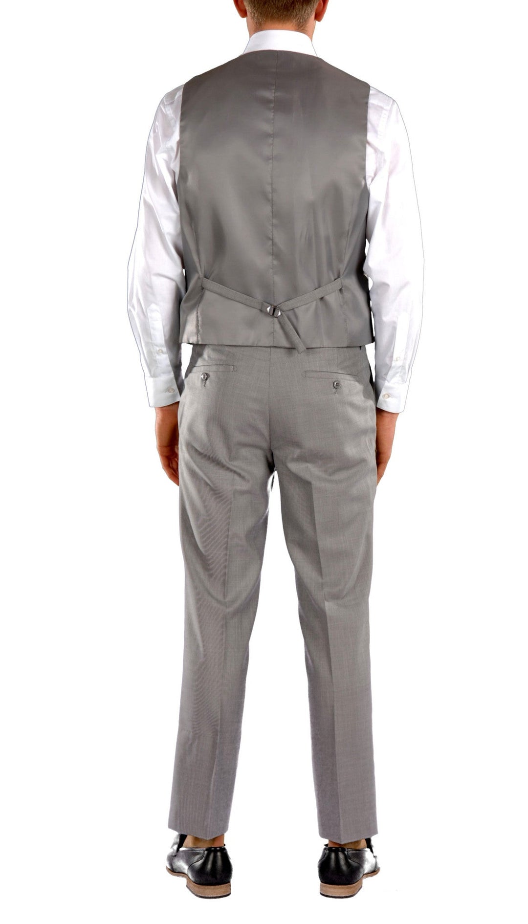 Light Grey Slim Fit Suit - 3PC - JAX - FHYINC best men&