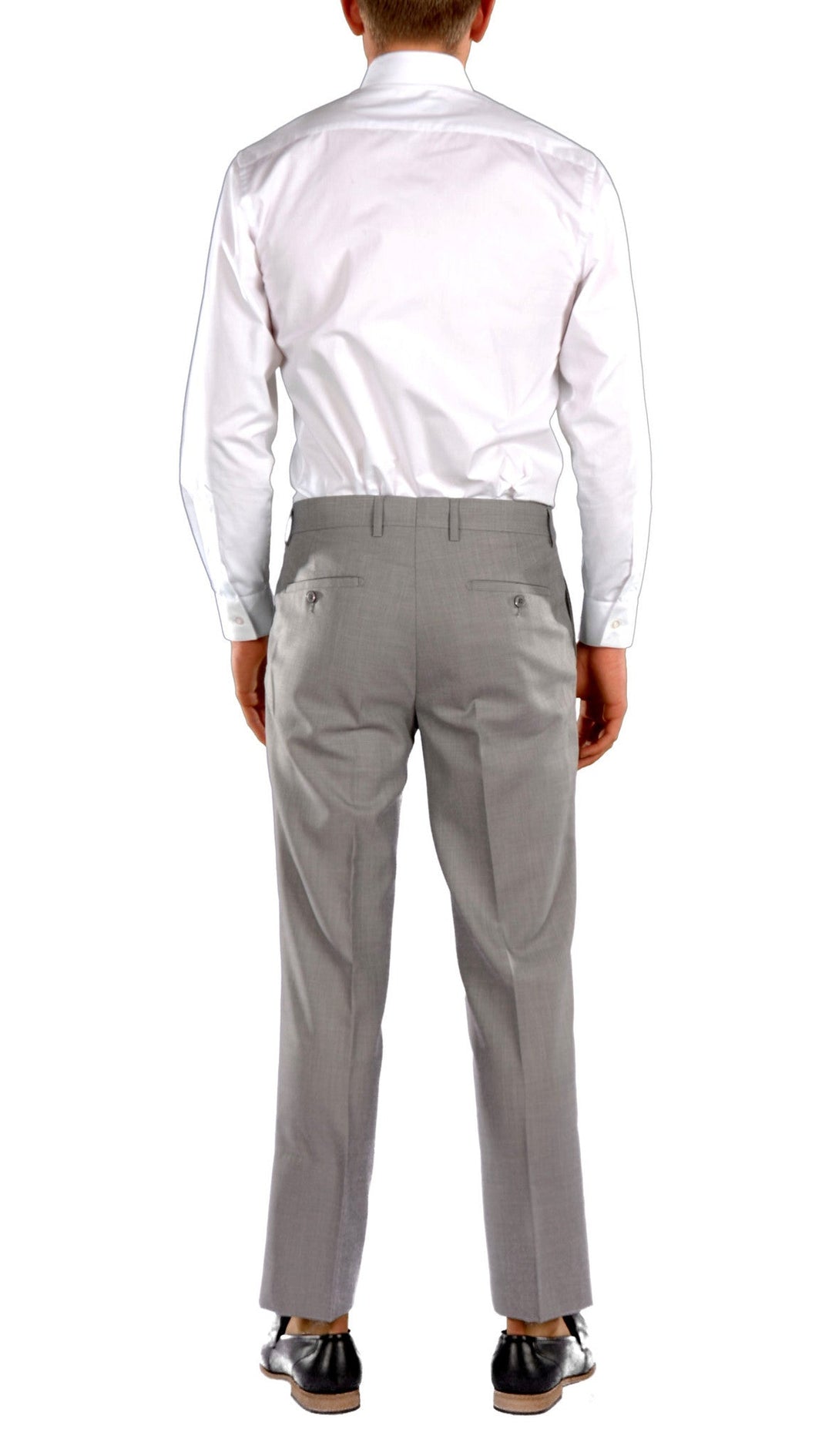 Light Grey Slim Fit Suit - 3PC - JAX - FHYINC best men&