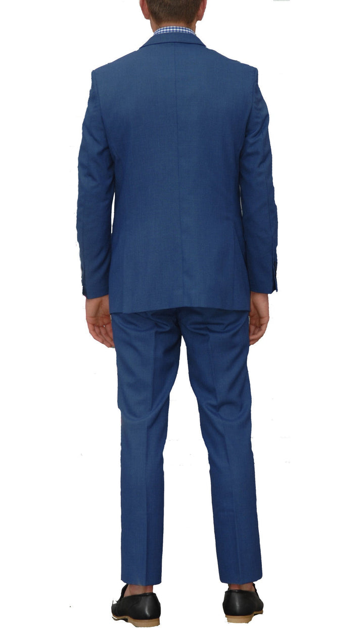 New Blue Slim Fit Suit - 3PC - JAX - FHYINC best men&