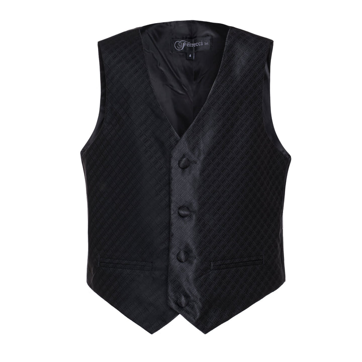 Ferrecci Boys 300 Series Vest Set Black - FHYINC best men&