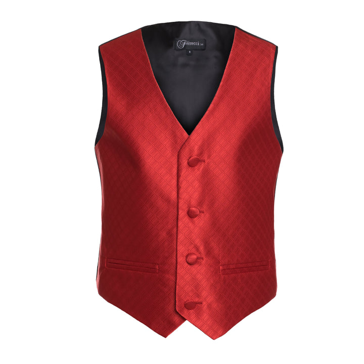 Ferrecci Boys 300 Series Vest Set Red - FHYINC best men&