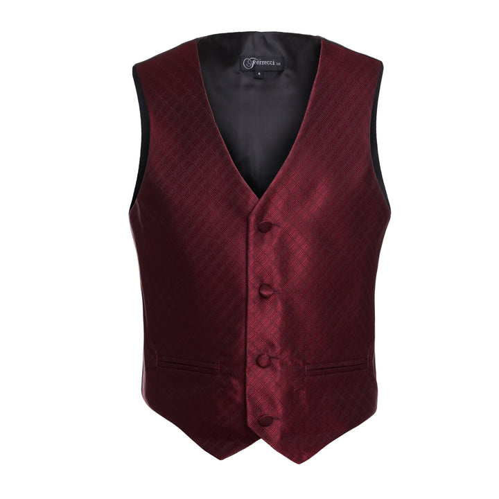 Ferrecci Boys 300 Series Vest Set Dark Red - FHYINC best men&