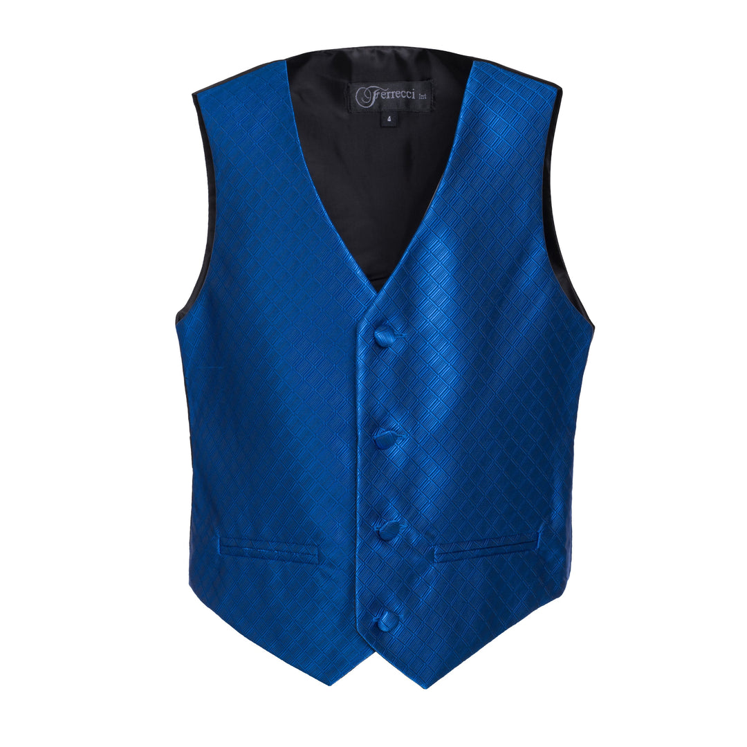 Ferrecci Boys 300 Series Vest Set Royal Blue - FHYINC best men&