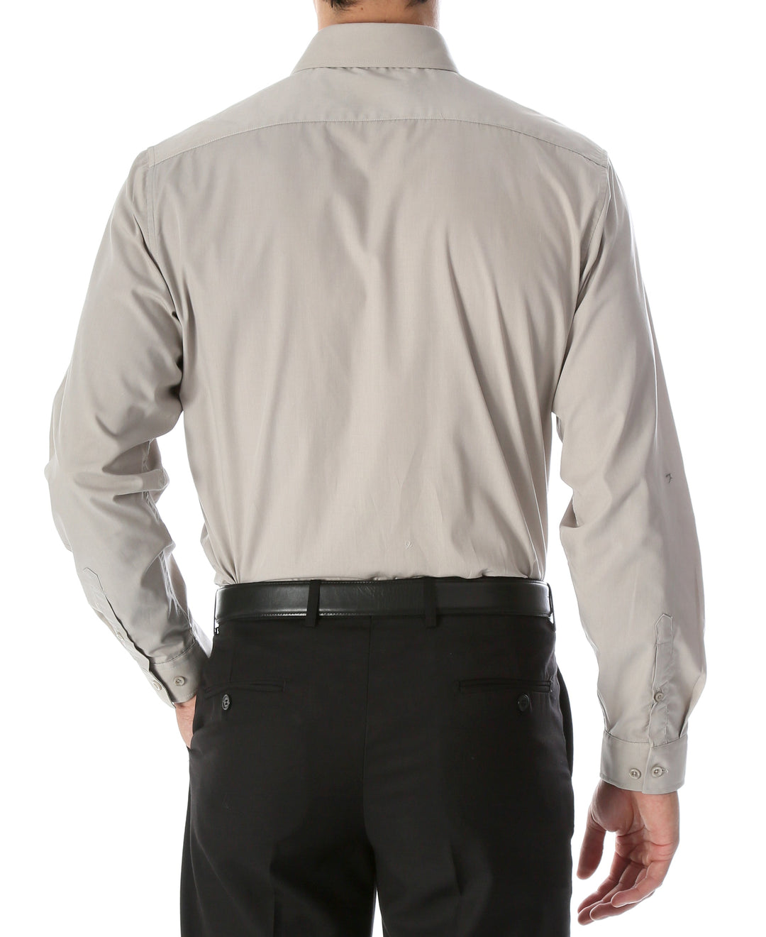 Leo Mens Grey Slim Fit Cotton Dress Shirt - FHYINC best men&