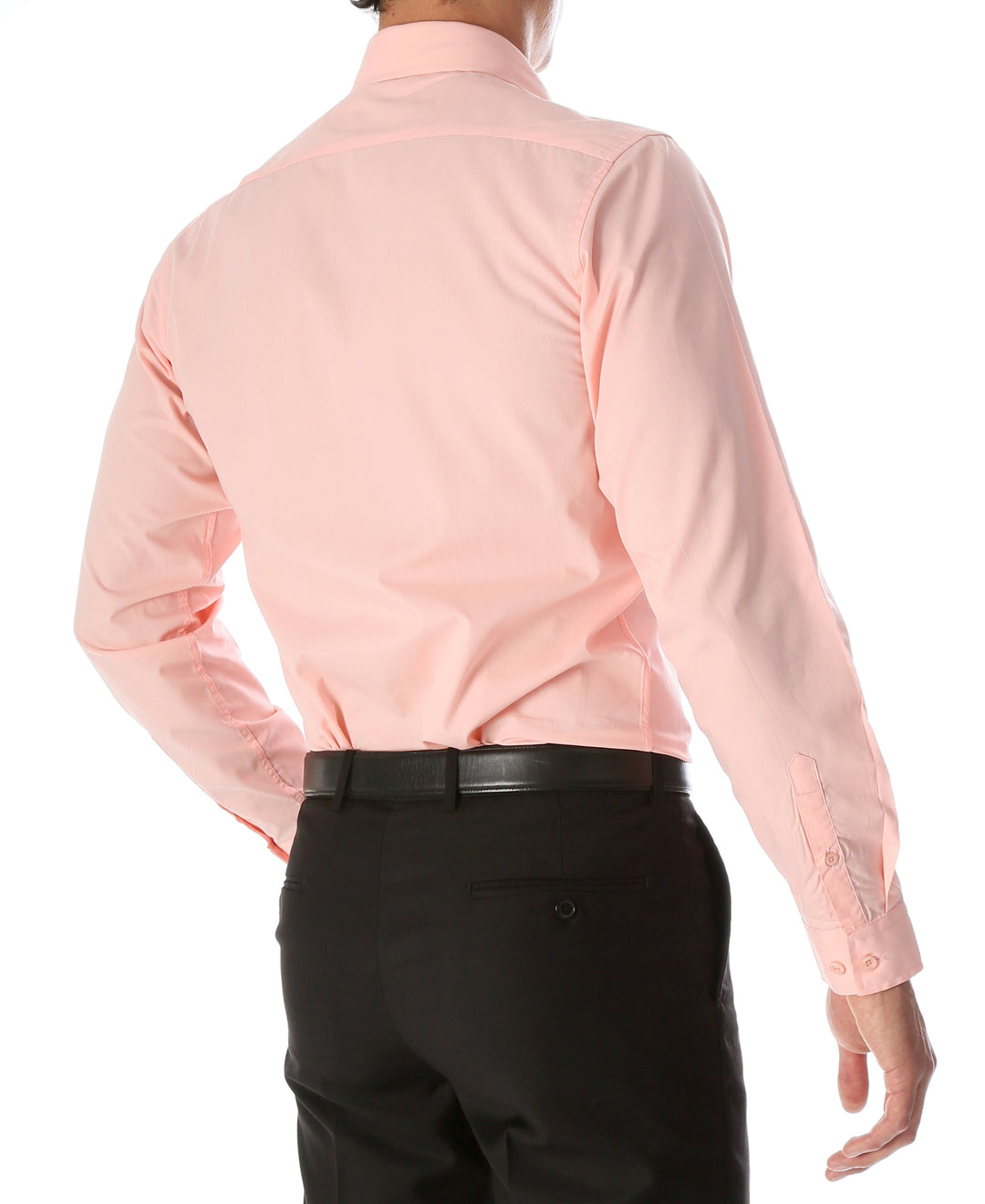 Leo Mens Pink Slim Fit Cotton Dress Shirt - FHYINC best men&