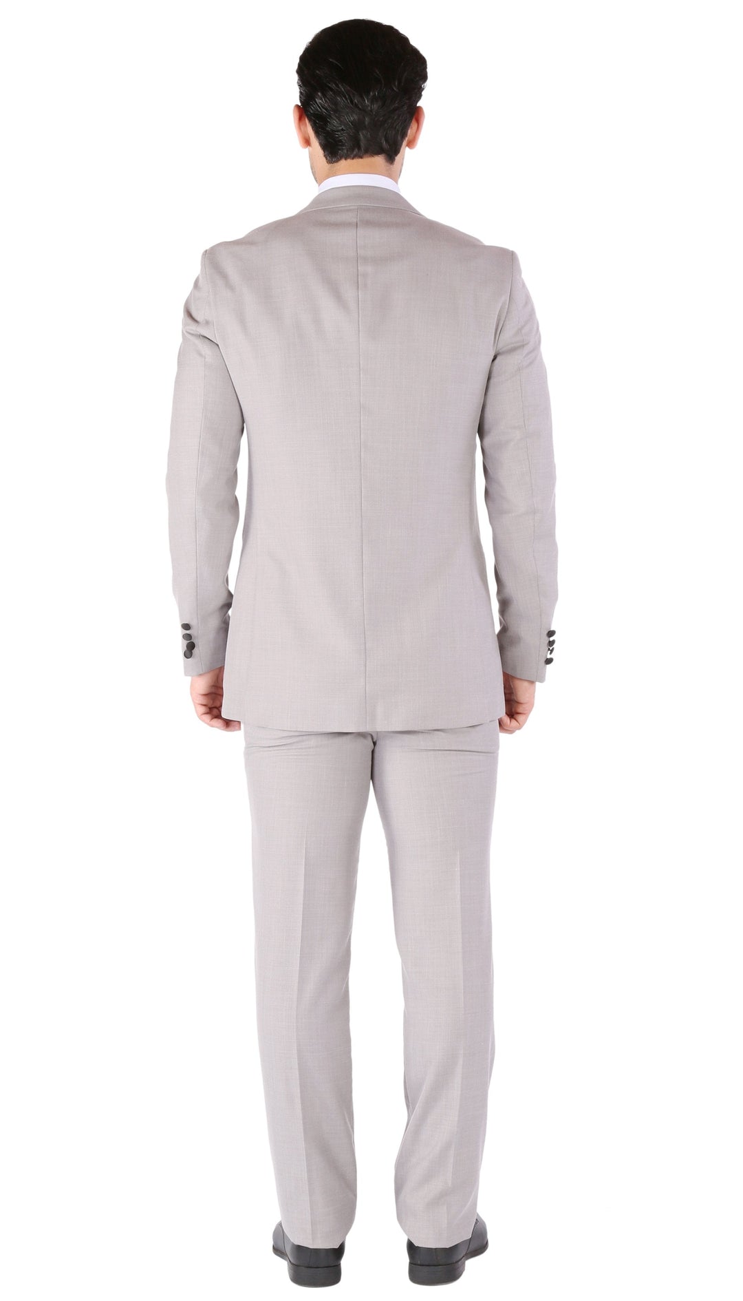 Luna 3pc Slim Fit Grey Peak Lapel Tuxedo - FHYINC best men&