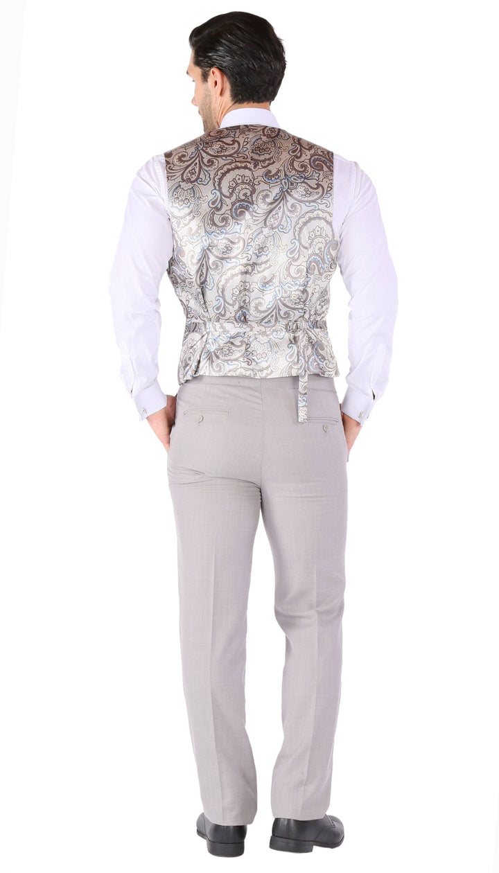 Luna 3pc Slim Fit Grey Peak Lapel Tuxedo - FHYINC best men&