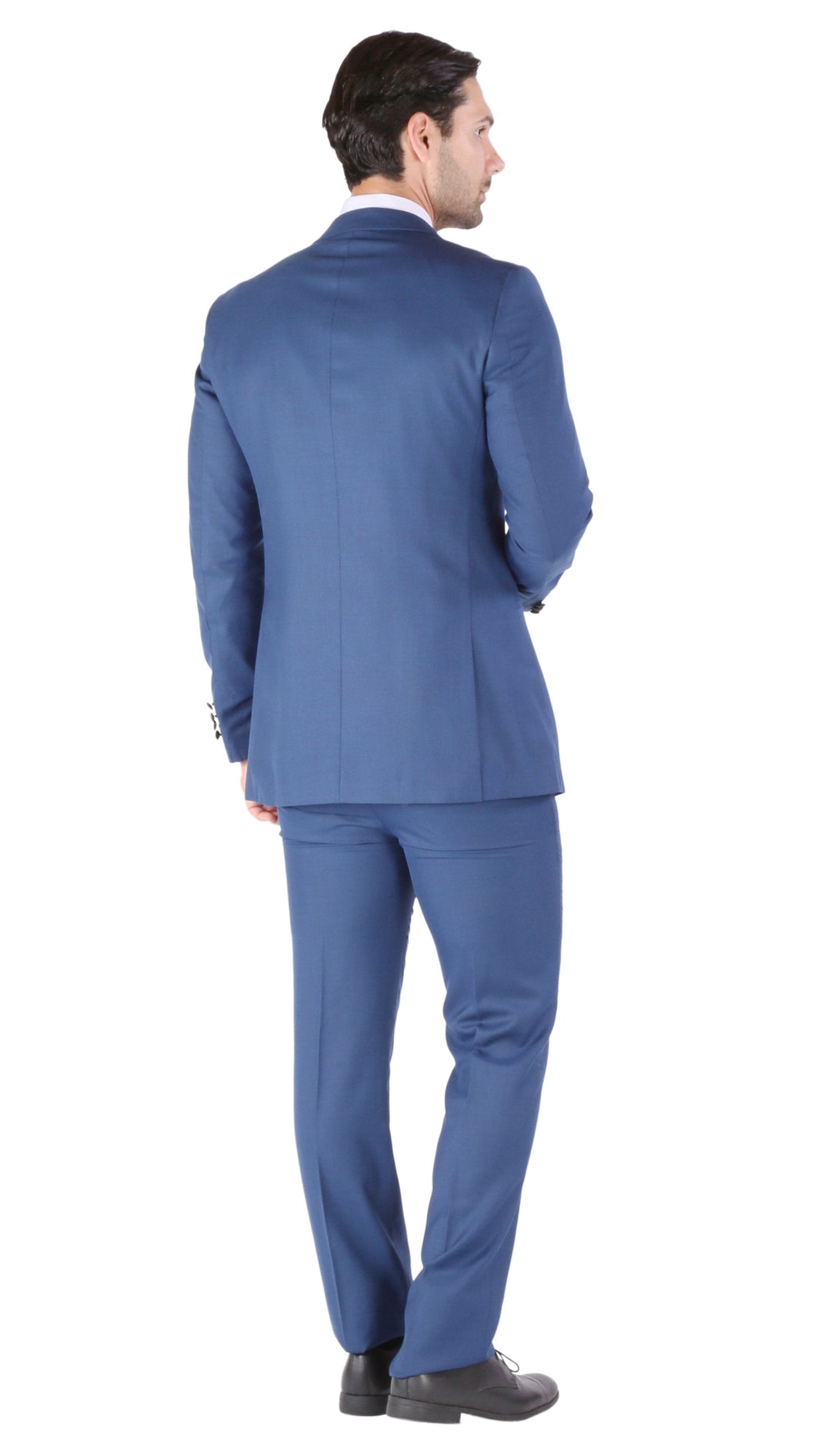Luna 3pc Slim Fit Indigo Blue Peak Lapel Tuxedo - FHYINC best men&