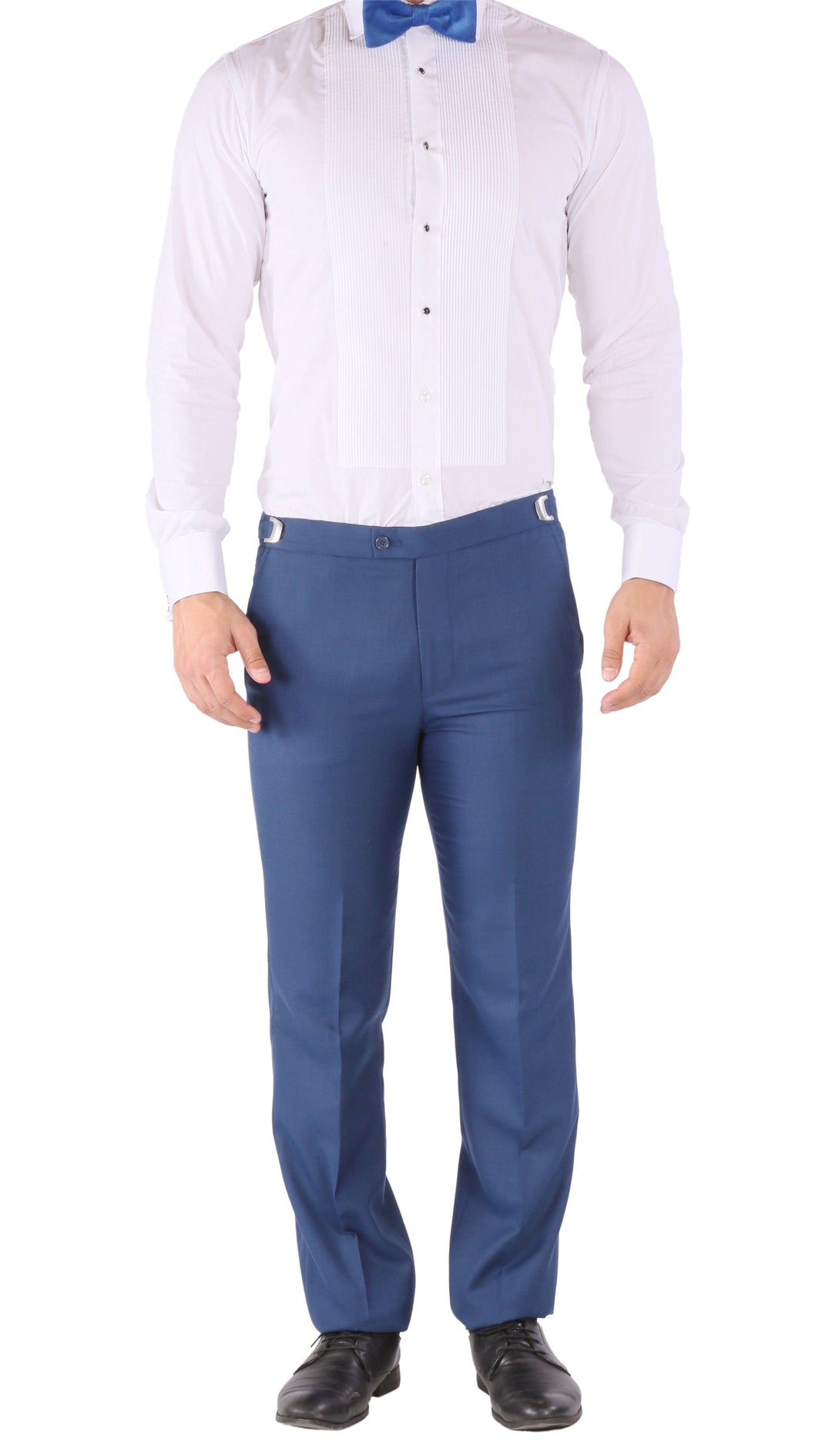 Luna 3pc Slim Fit Indigo Blue Peak Lapel Tuxedo - FHYINC best men&