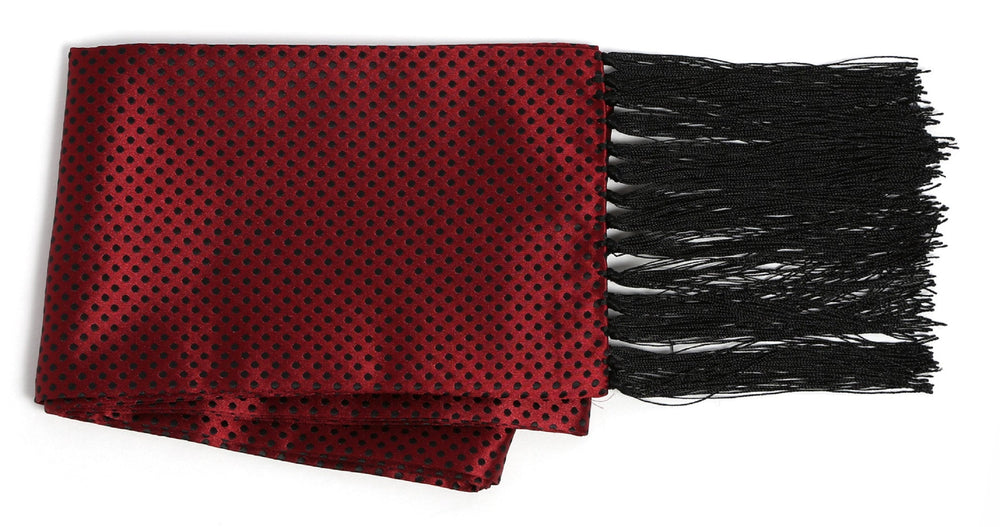 Premium Men's Polka Dot Formal Evening Scarf - Burgundy & Black - FHYINC best men's suits, tuxedos, formal men's wear wholesale