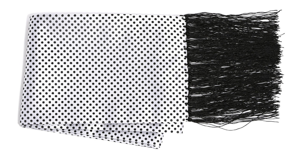 Premium Men's Polka Dot Formal Evening Scarf - White & Black - FHYINC best men's suits, tuxedos, formal men's wear wholesale
