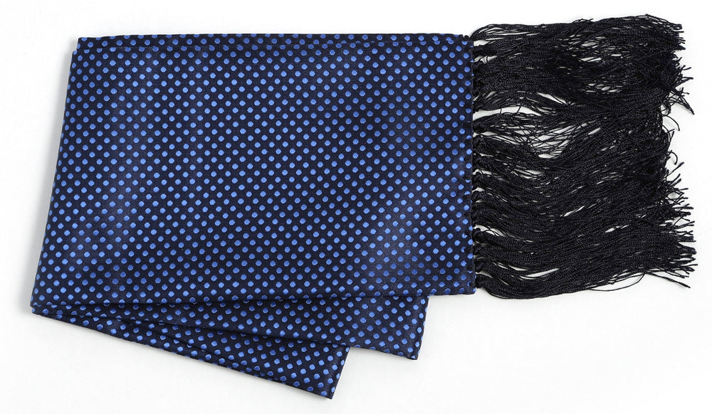 Premium Men's Polka Dot Formal Evening Scarf - Blue & Black - FHYINC best men's suits, tuxedos, formal men's wear wholesale