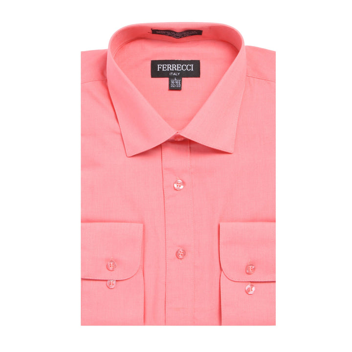 Mens Solid Bright Colored Dress Shirt - Many Colors - FHYINC best men&