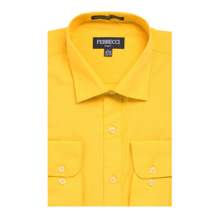 Mens Solid Bright Colored Dress Shirt - Many Colors - FHYINC best men&