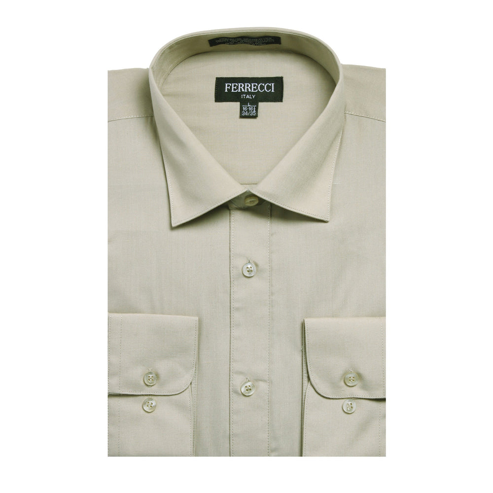 Mens Solid Light Colored Dress Shirt - Many Colors - FHYINC best men's suits, tuxedos, formal men's wear wholesale
