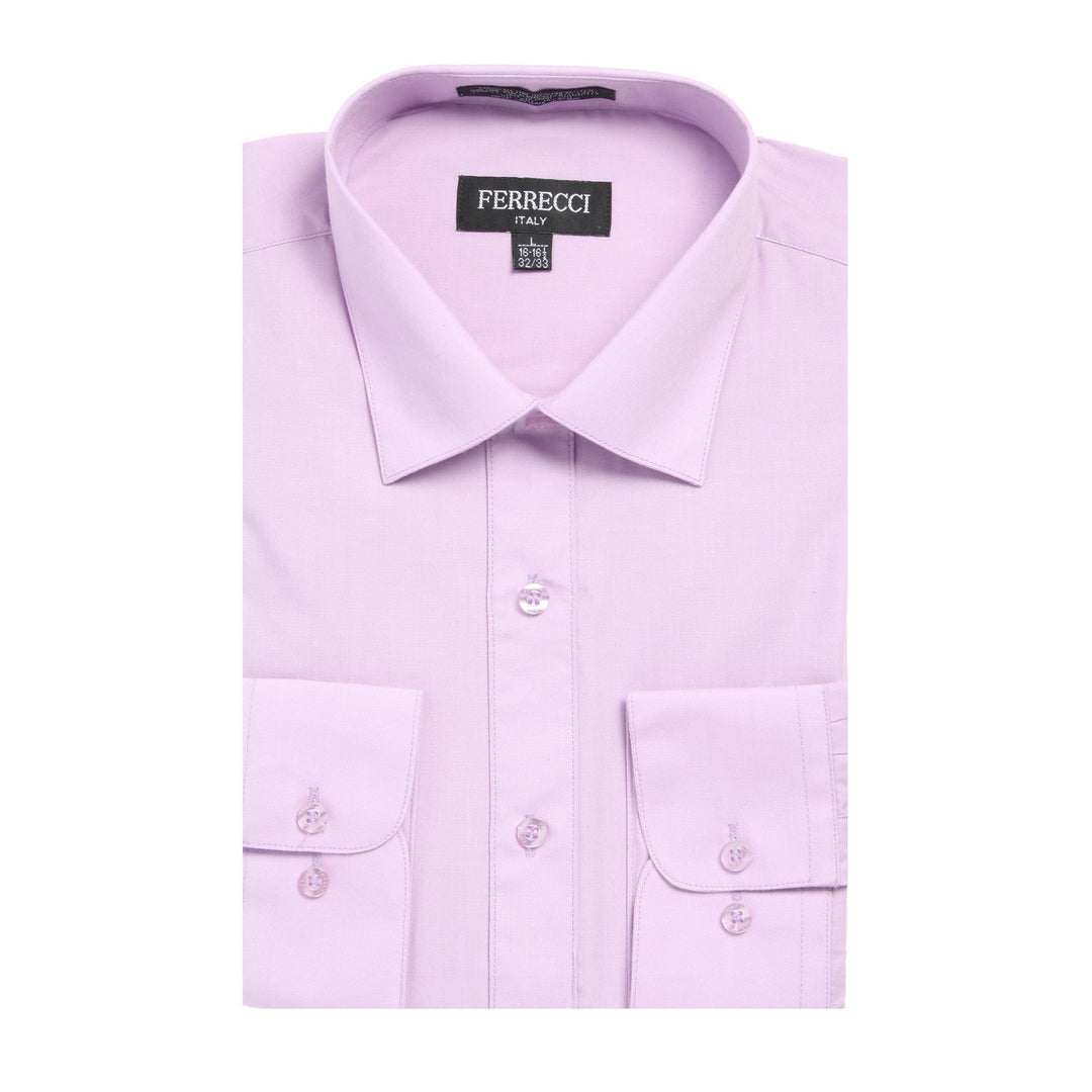 Mens Solid Light Colored Dress Shirt - Many Colors - FHYINC best men&