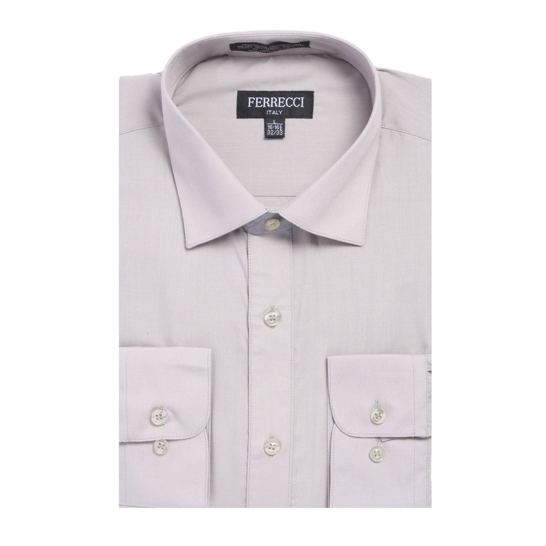 Mens Solid Light Colored Dress Shirt - Many Colors - FHYINC best men&