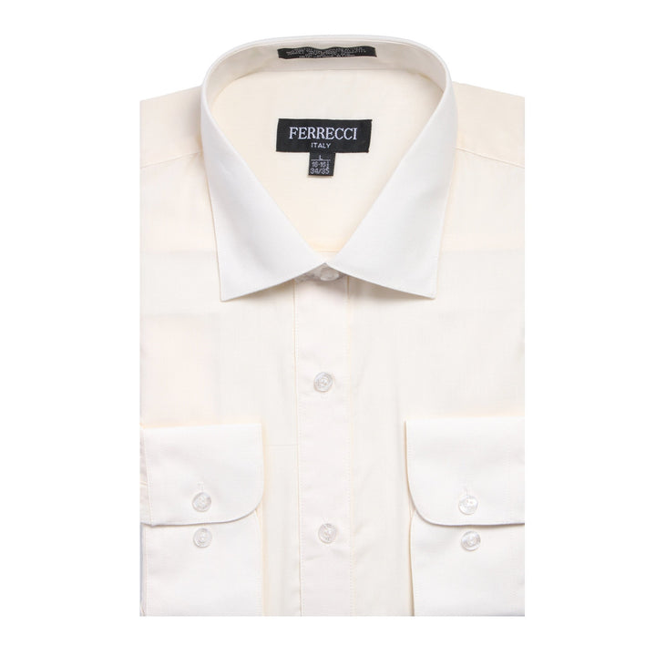 Mens Solid Light Colored Dress Shirt - Many Colors - FHYINC best men&