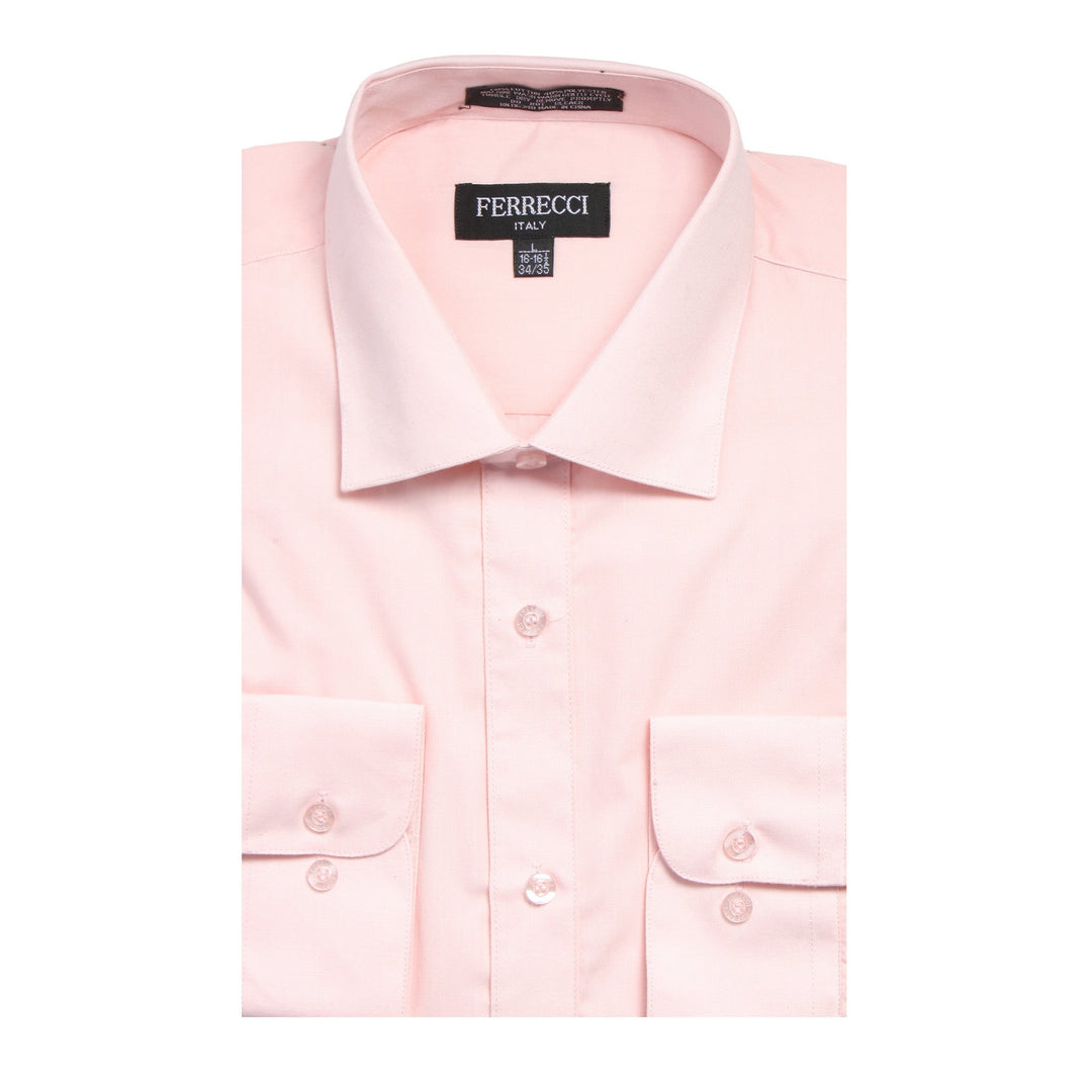 Mens Solid Light Colored Dress Shirt - Many Colors - FHYINC best men&
