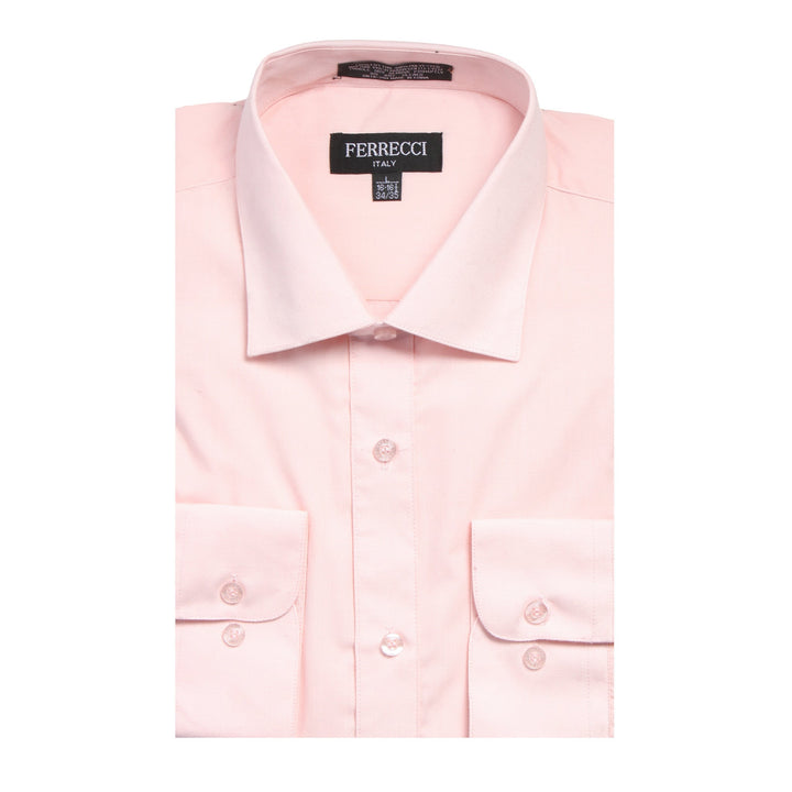 Mens Solid Light Colored Dress Shirt - Many Colors - FHYINC best men&