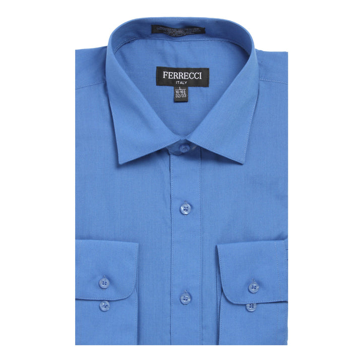 Mens Solid Bright Colored Dress Shirt - Many Colors - FHYINC best men&