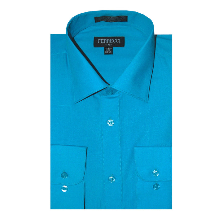 Mens Solid Bright Colored Dress Shirt - Many Colors - FHYINC best men&