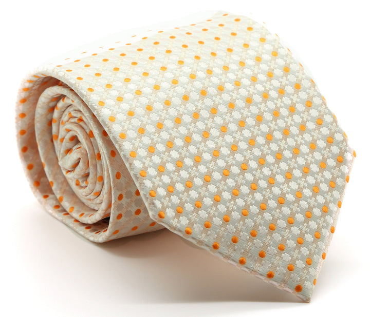 Mens Dads Classic Gold Geometric Pattern Business Casual Necktie &amp; Hanky Set P-7 - FHYINC best men&
