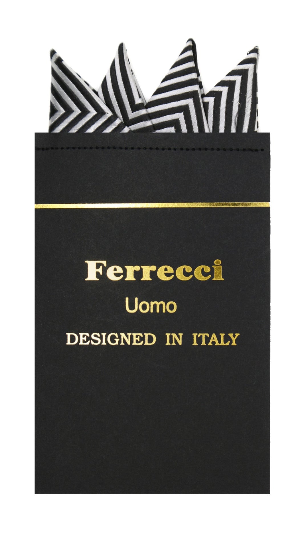Pre-Folded Microfiber Grey Chevron Handkerchief Pocket Square - FHYINC best men's suits, tuxedos, formal men's wear wholesale