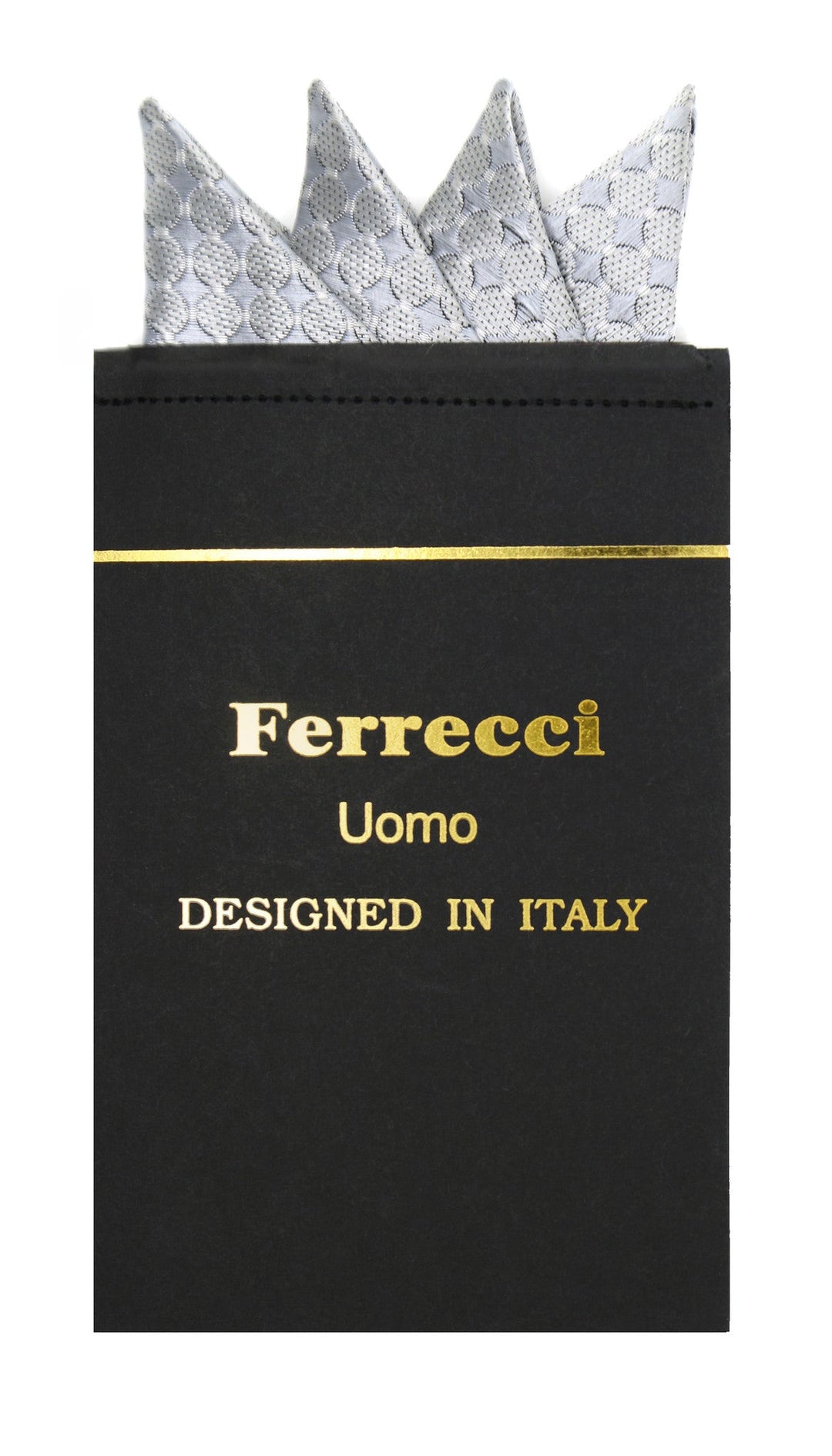 Pre-Folded Microfiber Grey Geometric Handkerchief Pocket Square - FHYINC best men's suits, tuxedos, formal men's wear wholesale