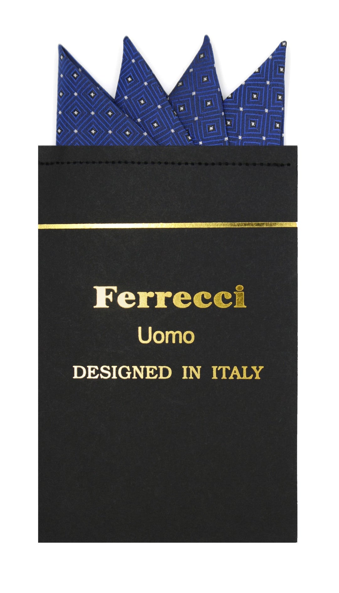 Pre-Folded Microfiber Royal Geometric Handkerchief Pocket Square - FHYINC best men's suits, tuxedos, formal men's wear wholesale
