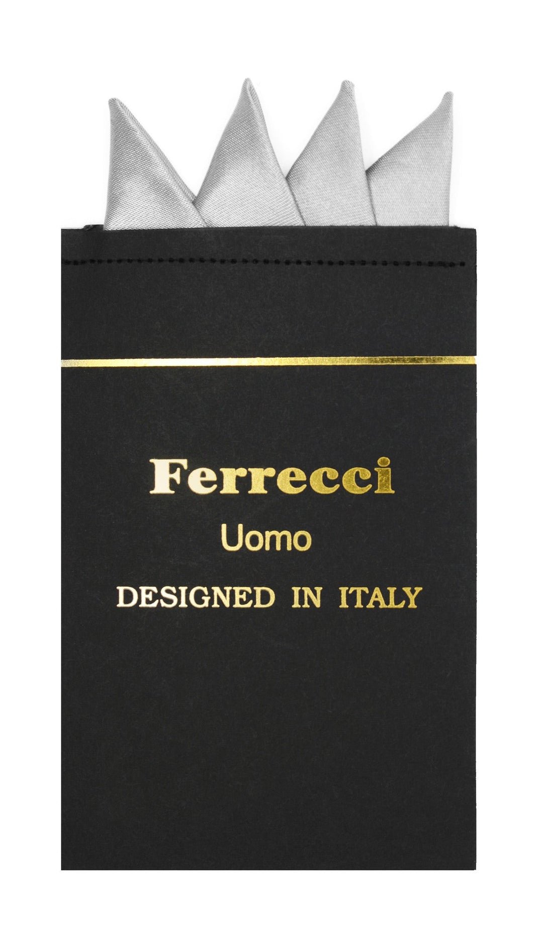 Pre-Folded Microfiber Silver Handkerchief Pocket Square - FHYINC best men's suits, tuxedos, formal men's wear wholesale