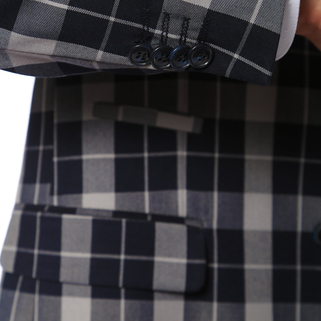 The Preston Plaid Check Slim Fit Mens Blazer - FHYINC best men&