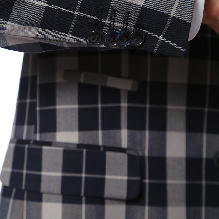The Preston Plaid Check Slim Fit Mens Blazer - FHYINC best men&