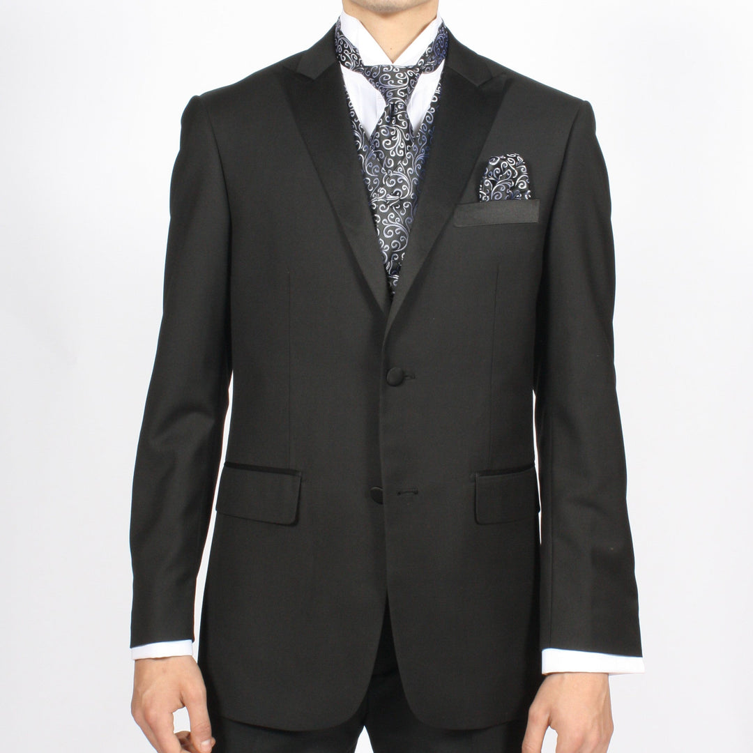 Ferrecci Mens PV50-1 Black Silver Vest Set - FHYINC best men&