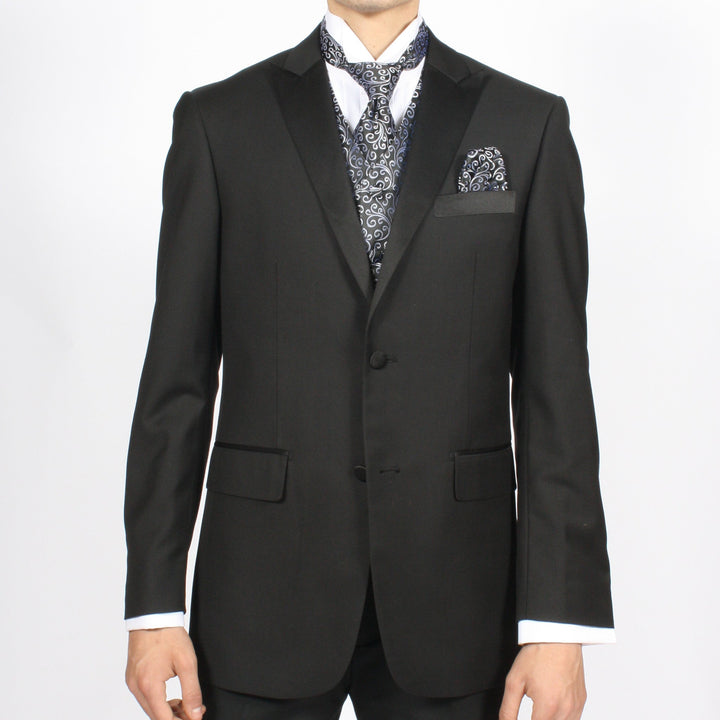 Ferrecci Mens PV50-1 Black Silver Vest Set - FHYINC best men&