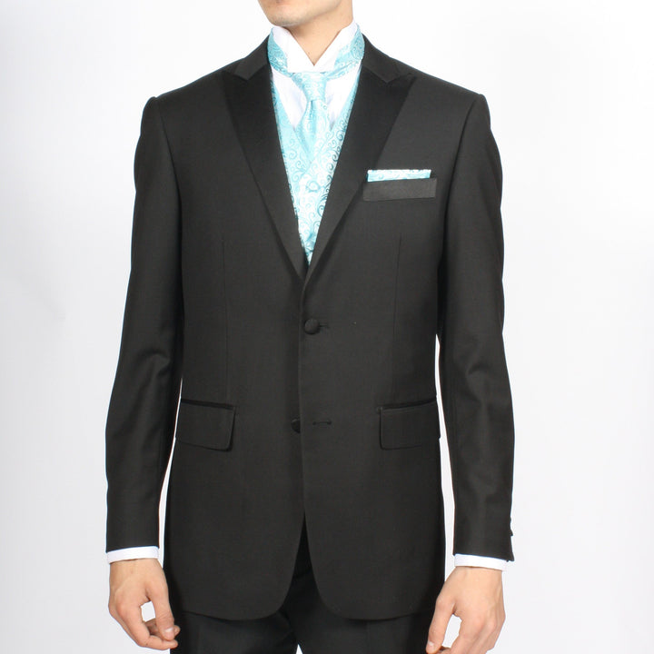 Ferrecci Mens PV50-5 Turquoise Cream Vest Set - FHYINC best men&