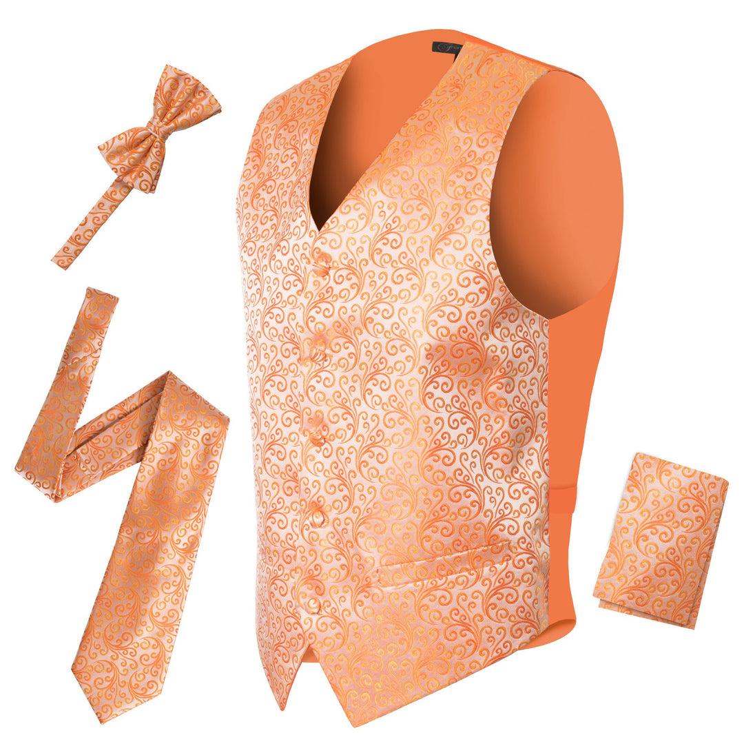 Ferrecci Mens PV50-8 Orange Vest Set - FHYINC best men&