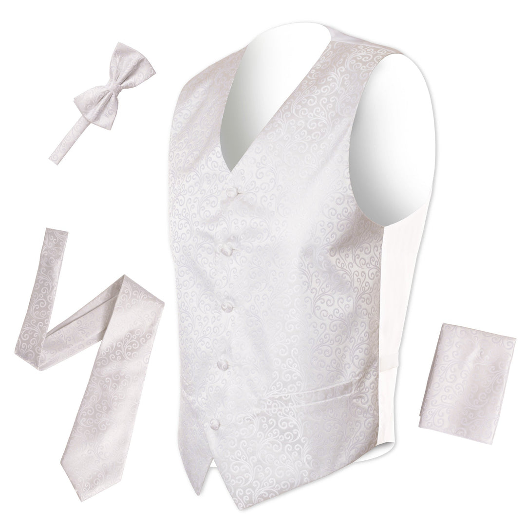 Ferrecci Mens PV50-9 White Vest Set - FHYINC best men&