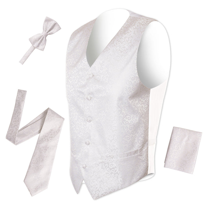 Ferrecci Mens PV50-9 White Vest Set - FHYINC best men&
