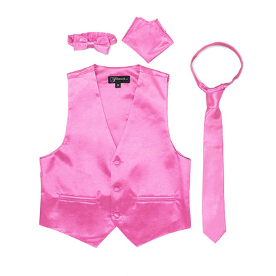 Premium Boys Fuchsia Solid Vest 600 - FHYINC
