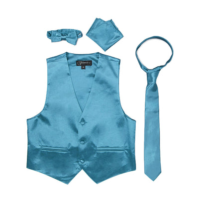 Premium Boys Turquoise Solid Vest 600 - FHYINC