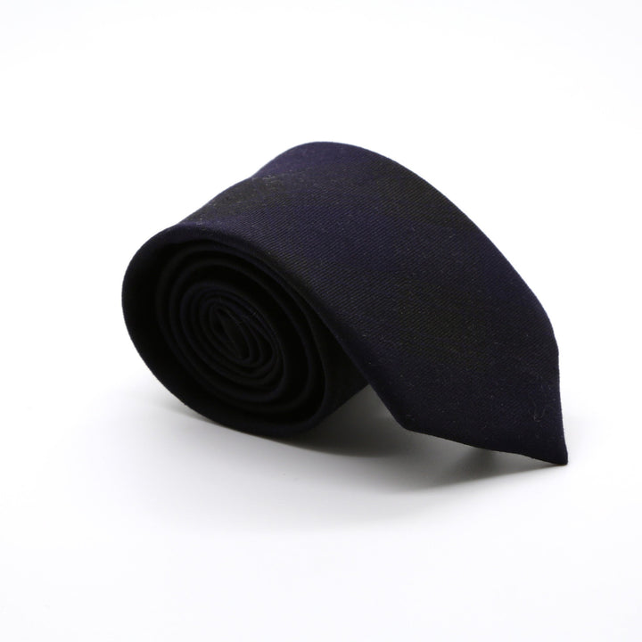 Slim Purple and Black Plaid Neckties &amp; Handkerchief - FHYINC