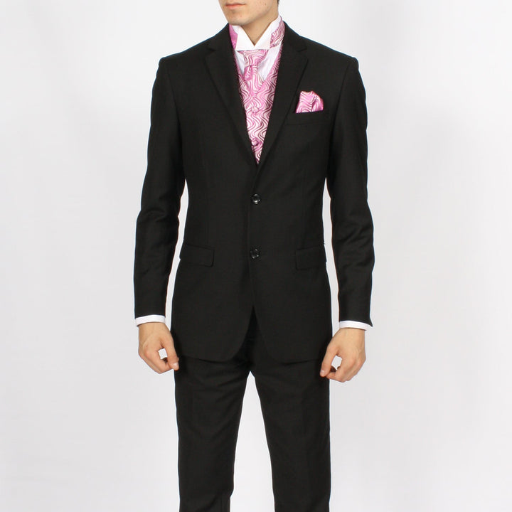 Ferrecci Mens PV150 - Pink with White Back Adjustable Vest Set