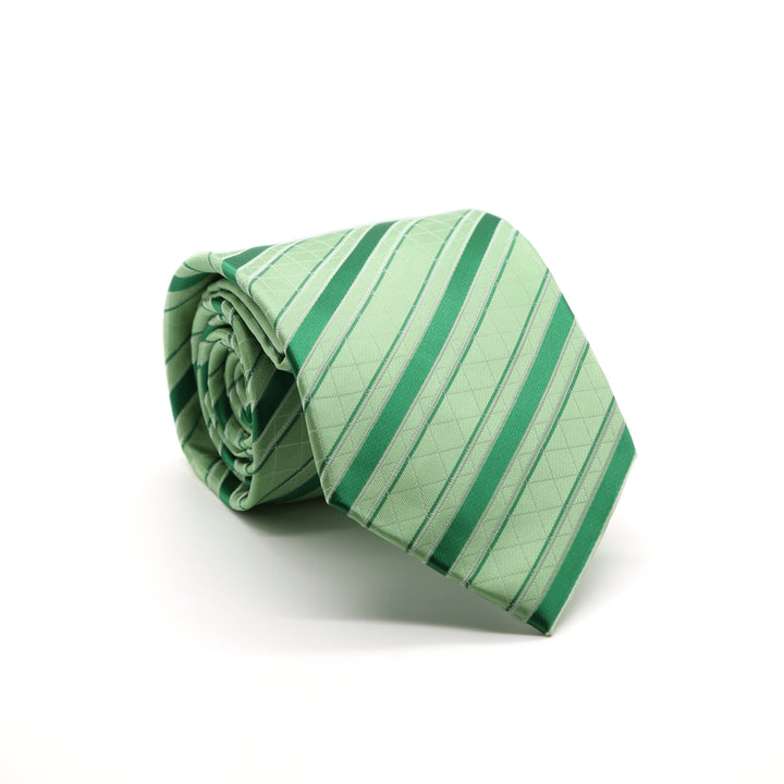 Ferrecci Mens Striped Pattern Necktie with Handkerchief Set - FHYINC best men&