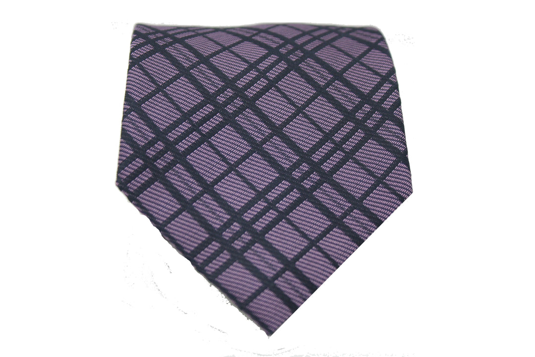 Mens Dads Classic Navy Striped Pattern Business Casual Necktie &amp; Hanky Set RO-7 - FHYINC best men&