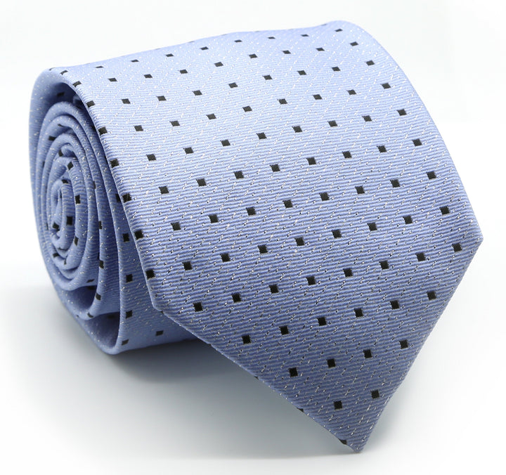 Mens Dads Classic Blue Square Pattern Business Casual Necktie &amp; Hanky Set SO-8 - FHYINC best men&