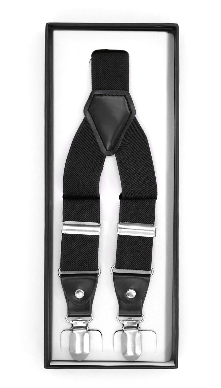 Black Clip-On Unisex Suspenders - FHYINC best men&