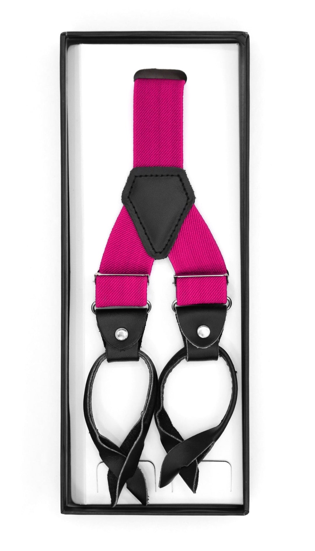 Fuchsia Button-End Unisex Suspenders - FHYINC best men&