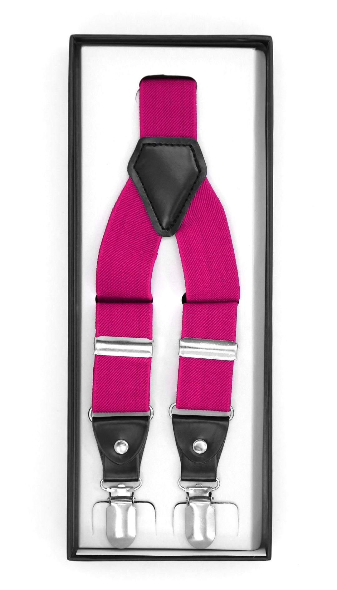 Fuchsia Clip-On Unisex Suspenders - FHYINC best men&