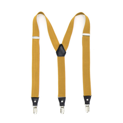 Gold Clip-On Unisex Suspenders - FHYINC best men's suits, tuxedos, formal men's wear wholesale